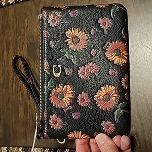 Coach Floral Wristlet